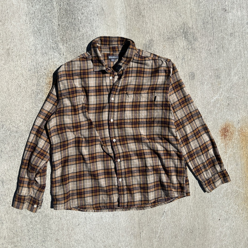 Plaid Button-Up Shirt